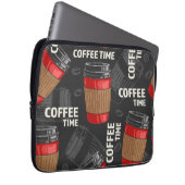 Kaffeemuster Laptopschutzhülle (Vorne Rechts)