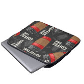 Kaffeemuster Laptopschutzhülle (Vorne Knopf)