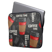 Kaffeemuster Laptopschutzhülle (Vorderseite Links)