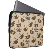 Kaffeemuster Laptopschutzhülle (Vorne Rechts)