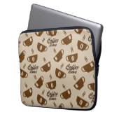 Kaffeemuster Laptopschutzhülle (Vorderseite Links)