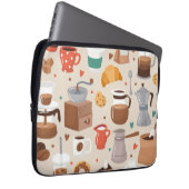 Kaffeemuster Laptopschutzhülle (Vorne Rechts)