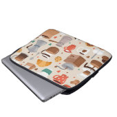 Kaffeemuster Laptopschutzhülle (Vorne Knopf)