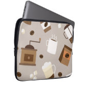 Kaffeemuster Laptopschutzhülle (Vorne Rechts)