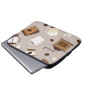 Kaffeemuster Laptopschutzhülle (Vorne Knopf)