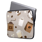 Kaffeemuster Laptopschutzhülle (Vorderseite Links)
