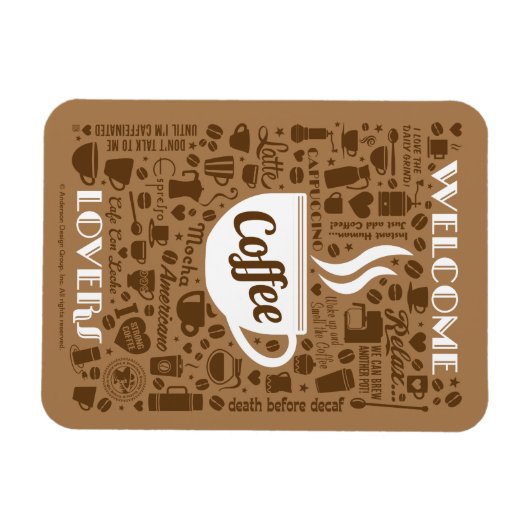 Kaffeemuster Magnet (Horizontal)