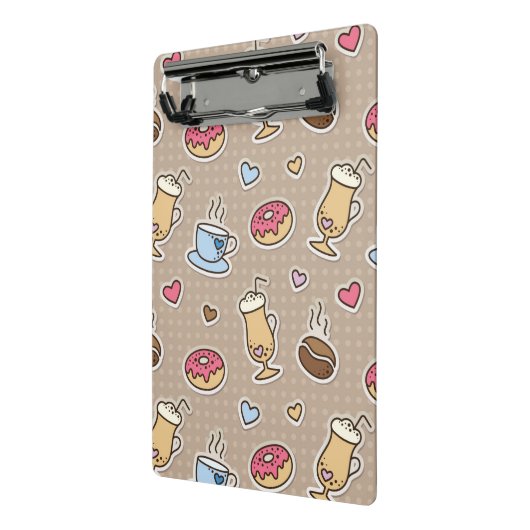 Kaffeemuster Mini Klemmbrett (Gewinkelt2)