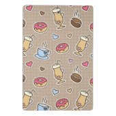 Kaffeemuster Mini Klemmbrett (Rückseite)