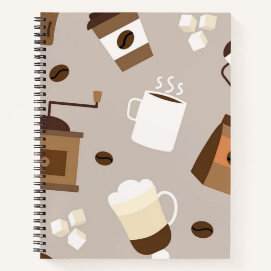 Kaffeemuster Notizblock (Vorderseite)