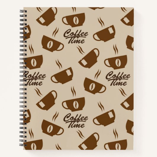 Kaffeemuster Notizblock (Vorderseite)
