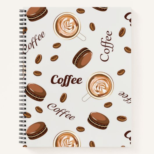 Kaffeemuster Notizblock (Vorderseite)