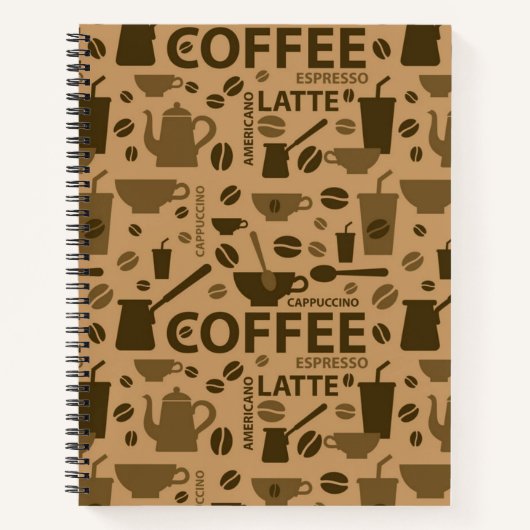 Kaffeemuster Notizblock (Vorderseite)