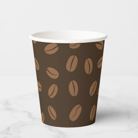 Kaffeemuster Pappbecher (Vorderseite)