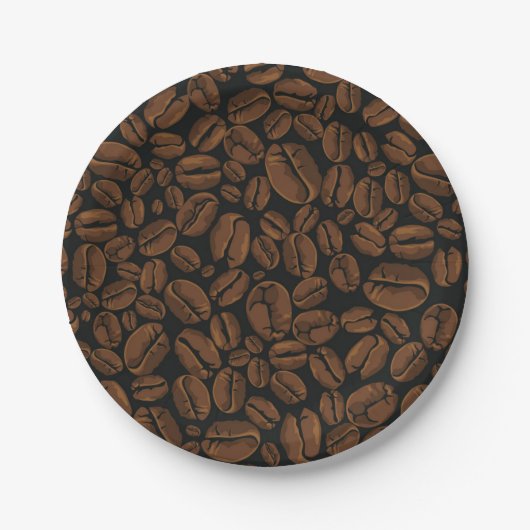 Kaffeemuster Pappteller (Vorderseite)