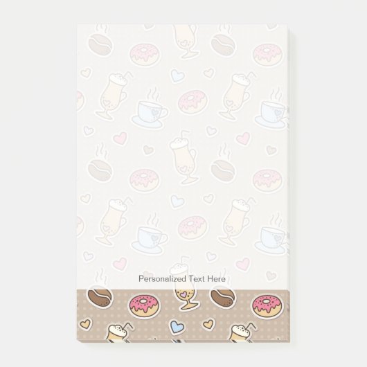 Kaffeemuster Post-it Klebezettel (Vorderseite)