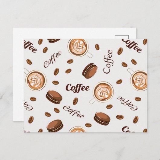Kaffeemuster Postkarte (Vorne/Hinten)