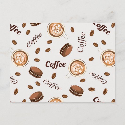 Kaffeemuster Postkarte (Vorderseite)