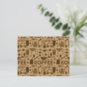 Kaffeemuster Postkarte (Stehend Vorderseite)