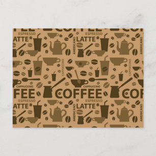 Kaffeemuster Postkarte