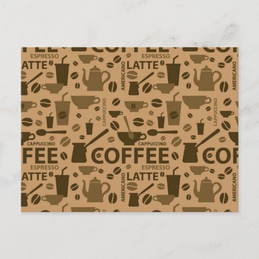 Kaffeemuster Postkarte (Vorderseite)