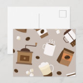 Kaffeemuster Postkarte (Vorne/Hinten)