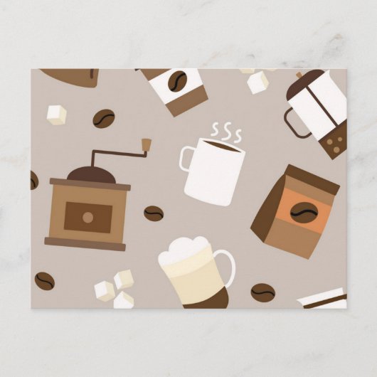 Kaffeemuster Postkarte (Vorderseite)
