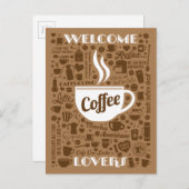 Kaffeemuster Postkarte (Vorne/Hinten)