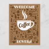 Kaffeemuster Postkarte (Vorderseite)