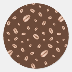 Kaffeemuster Runder Aufkleber