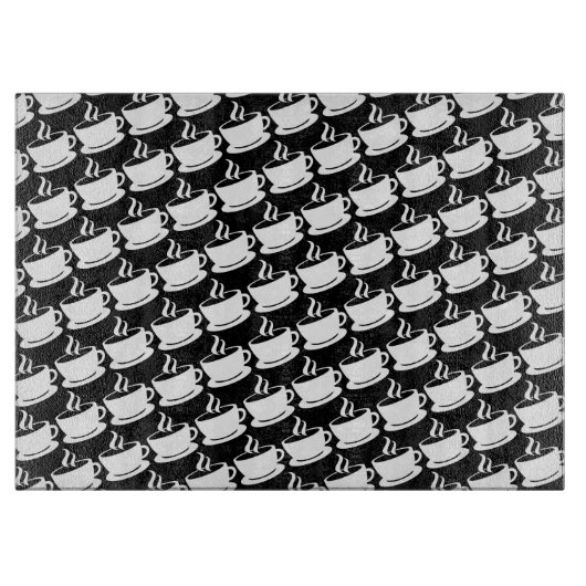 Kaffeemuster Schneidebrett (Vorderseite)