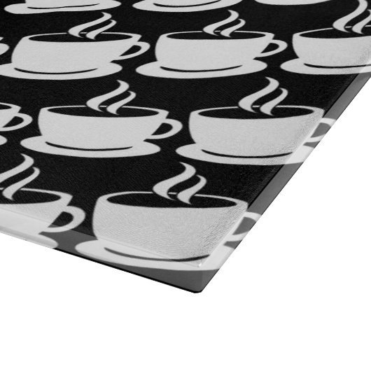 Kaffeemuster Schneidebrett (Ecke)