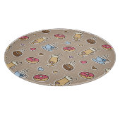 Kaffeemuster Schneidebrett (Ecke)