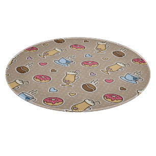 Kaffeemuster Schneidebrett