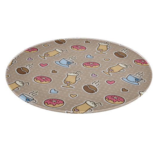 Kaffeemuster Schneidebrett (Ecke)