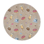 Kaffeemuster Schneidebrett (Vorderseite)