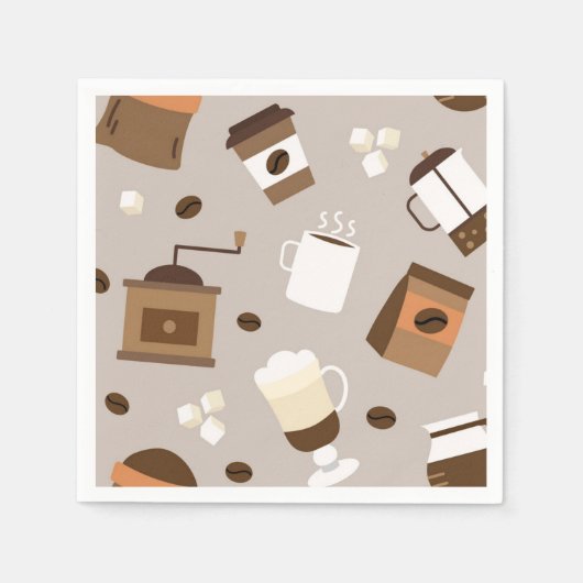 Kaffeemuster Serviette (Vorderseite)
