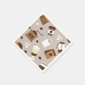 Kaffeemuster Serviette (Ecke)