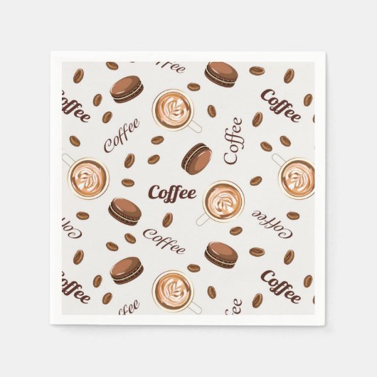 Kaffeemuster Serviette (Vorderseite)