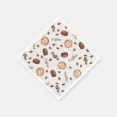 Kaffeemuster Serviette (Ecke)