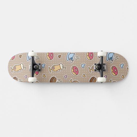 Kaffeemuster Skateboard (Horizontal)