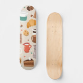 Kaffeemuster Skateboard (Vorderseite)