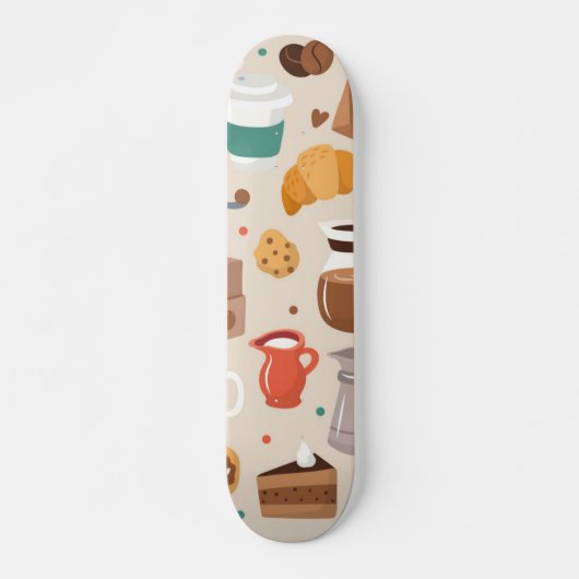 Kaffeemuster Skateboard (Vorne)