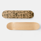 Kaffeemuster Skateboard (Horizontal)