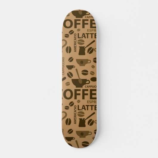 Kaffeemuster Skateboard (Vorne)