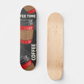 Kaffeemuster Skateboard (Vorderseite)