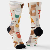 Kaffeemuster Socken (Gewinkelt)