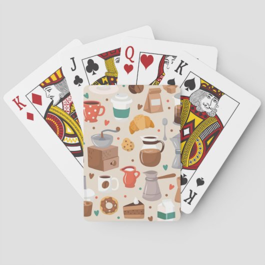 Kaffeemuster Spielkarten (Rückseite)