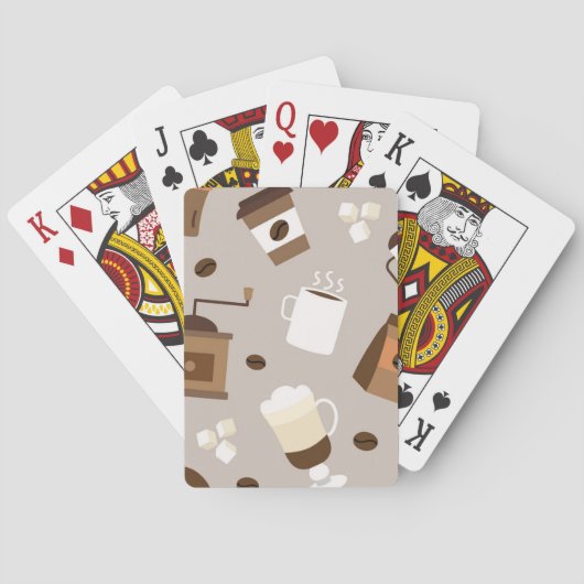 Kaffeemuster Spielkarten (Rückseite)