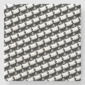 Kaffeemuster Steinuntersetzer (Vorderseite)